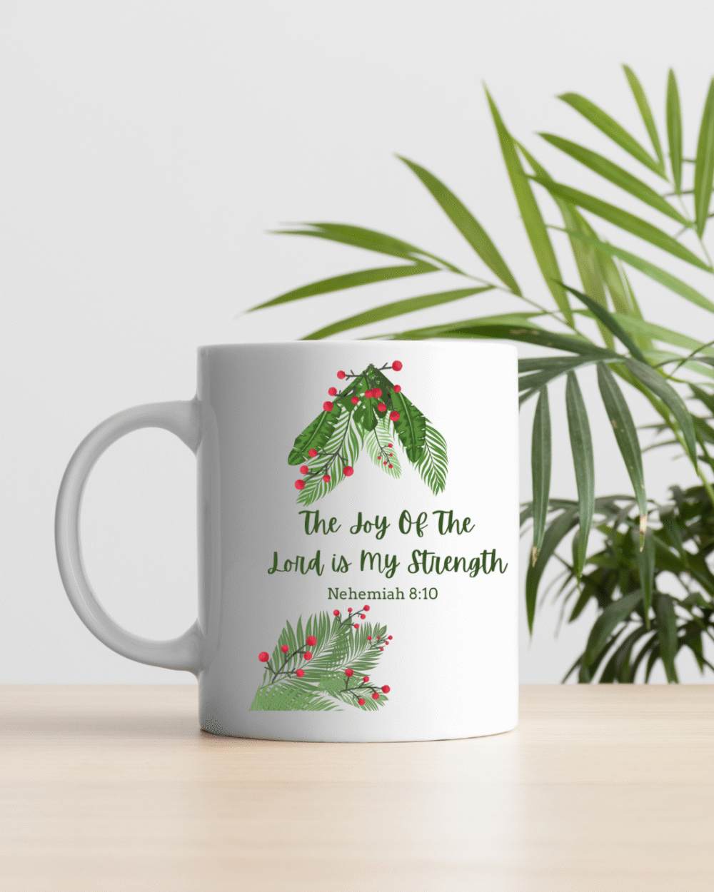 The Joy Of the Lord is My Strength - Nehemiah 8:10, Motivational Coffee Cup, Christian Gift, Stationery, Home Decor, Holiday Drinkware - Image 3